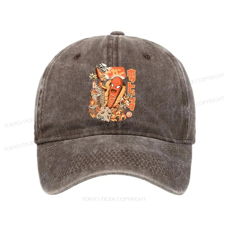 Tokyo-Tiger Great Hot Dog Kaiju Japanese Washed Cap