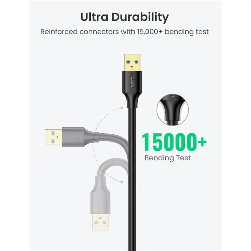 UGREEN 3m USB 3.0 Type A Male to Female Extension Cable, 5Gbps Data Transfer for PlayStation, Xbox, Oculus VR, USB Flash Drive, Card Reader, Hard Drive, Keyboard, Printer, Camera etc. (30127)