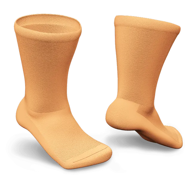 Via Orange Non-Binding Diabetic Socks