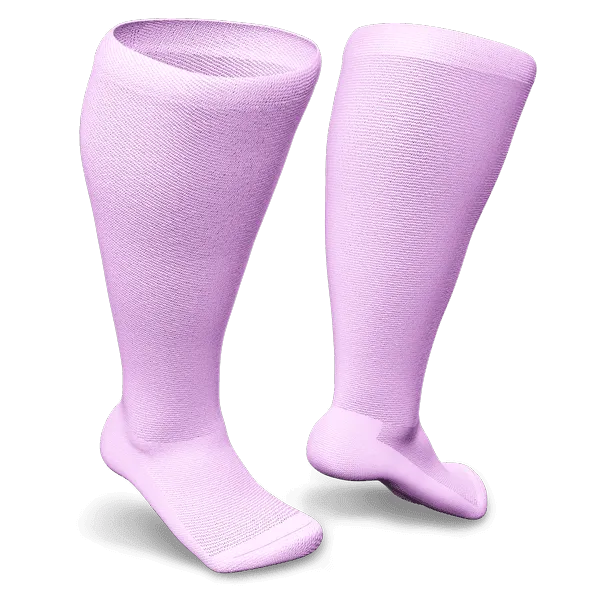 Via Pink Non-Binding Diabetic Socks