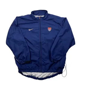 Vintage 90s Navy Blue Nike USA Football Windbreaker Jacket - Extra Large