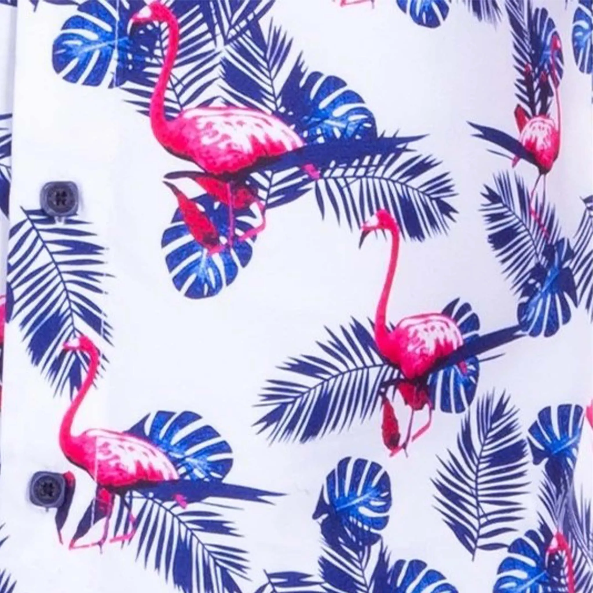 White Flamingo Print Short Set