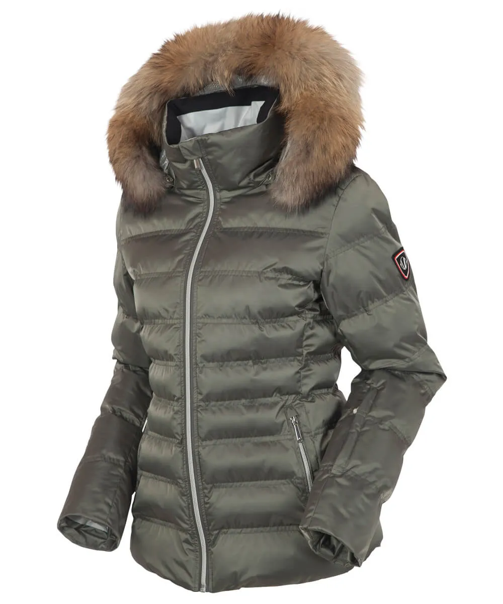 Women's Fiona Waterproof Quilted Stretch Jacket With Removable Fur Ruff