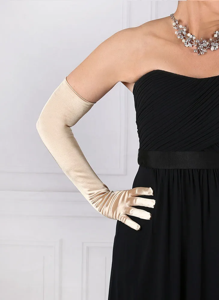 Women's Long Opera Satin Gloves