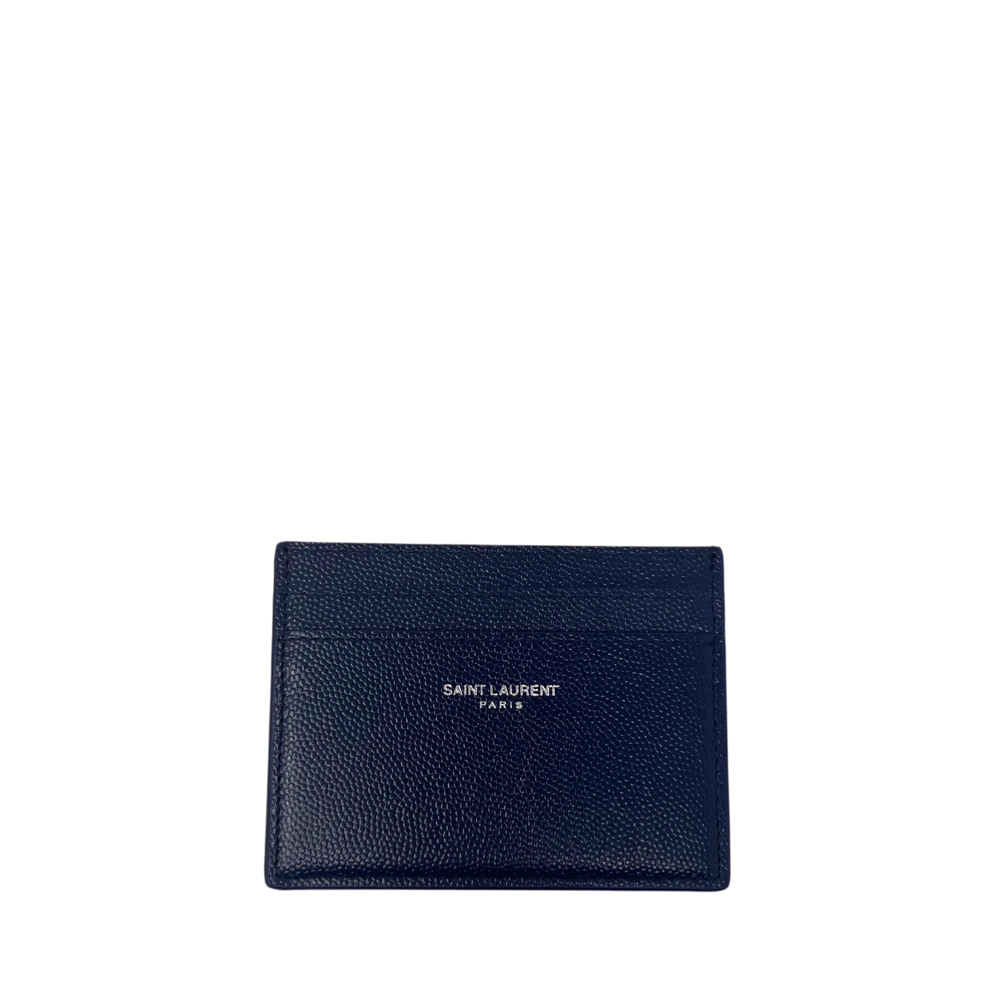 YSL Paris Card Case - Navy